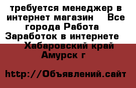 требуется менеджер в интернет магазин  - Все города Работа » Заработок в интернете   . Хабаровский край,Амурск г.